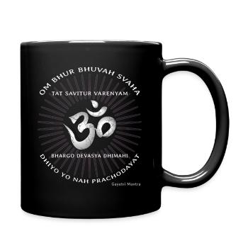Gayatri mantra yoga vêtements cadeau om t-shirt - Mug uni - noir - Droite