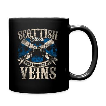 Scottish blood flows through my veins - Full Colour Mug - black - Right