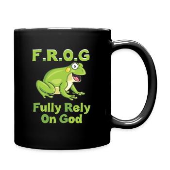 Frog catch god faith christian love - Full Colour Mug - black - Right