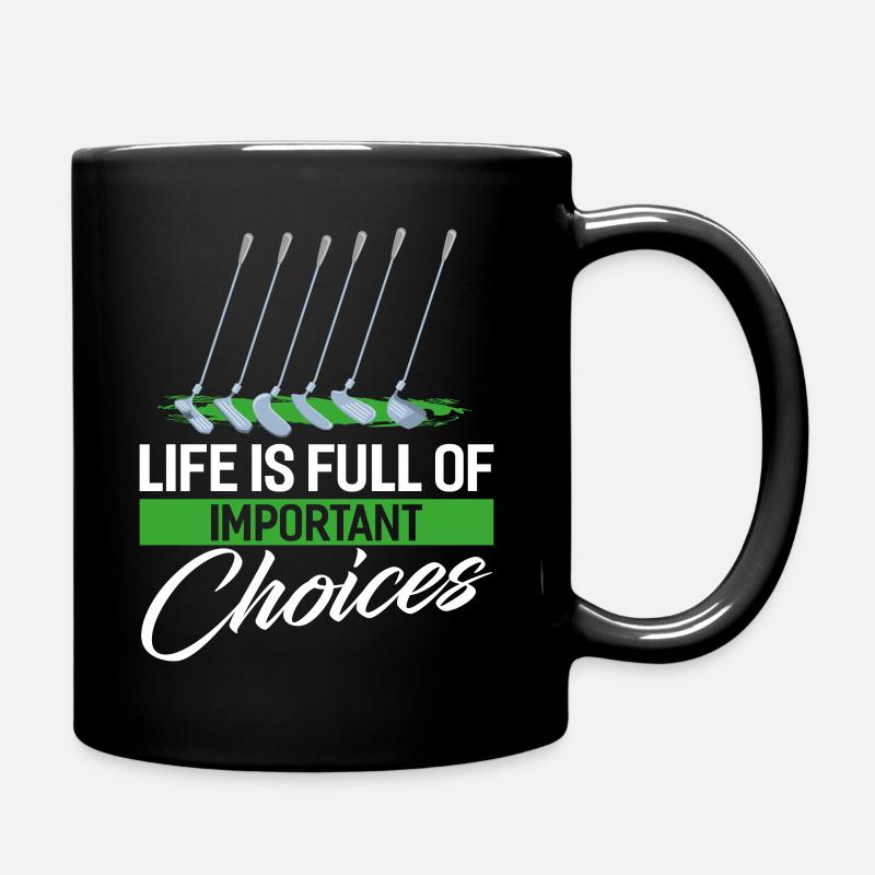Golf Golfschläger Golfer Golfspieler Geschenk - Tasse einfarbig - Schwarz