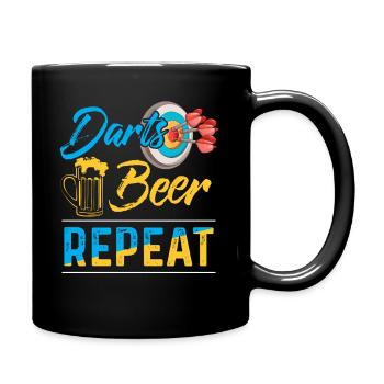 Darts Dart Dartboard Bullseye Dart Arrow Gift - Full Colour Mug - black - Right