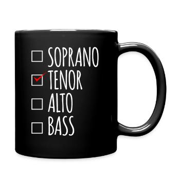 Soprano Tenor Alto Bass Choir Voices - Full Colour Mug - black - Right