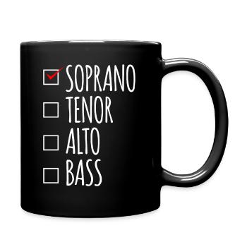 Soprano Tenor Alto Bass Choir Voices - Full Colour Mug - black - Right