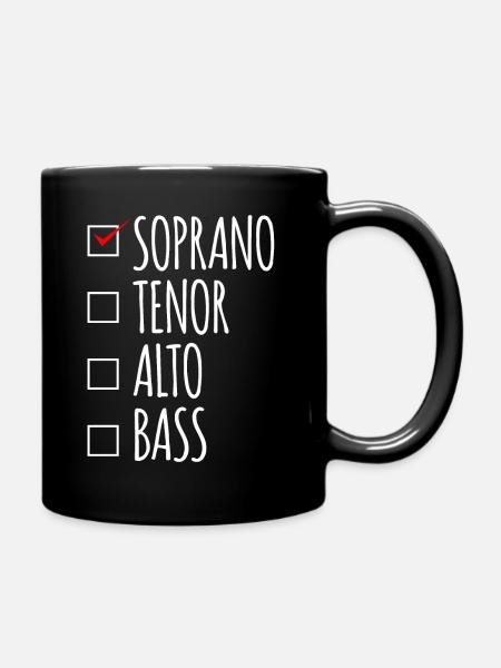 Voix de choeur de basse soprano ténor alto - Mug uni - noir