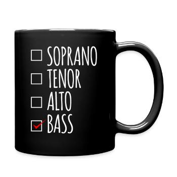 Soprano Tenor Alto Bass Choir Voices - Full Colour Mug - black - Right