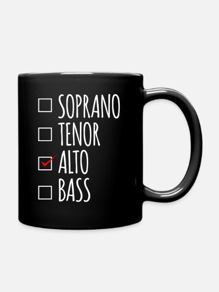 Voix de choeur de basse soprano ténor alto - Mug uni - noir