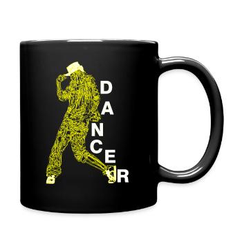 Dancer dancing music saying dancer gift - Full Colour Mug - black - Right