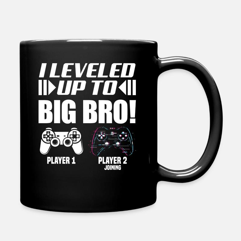 I Leveled Up To Big Bro! Ich Werde Großer Bruder - Tasse einfarbig - Schwarz