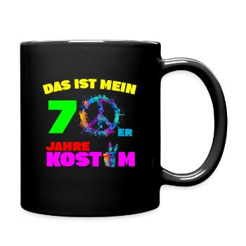 Mein 70er Jahre Kostüm - Tasse einfarbig - Schwarz - Rechts