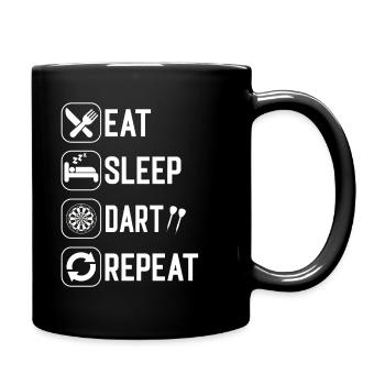 Eat Sleep Dart Repeat - Mug uni - noir - Droite