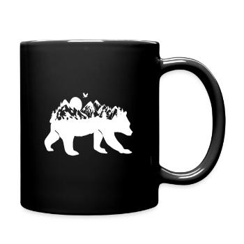 Bär - Tasse einfarbig - Schwarz - Rechts