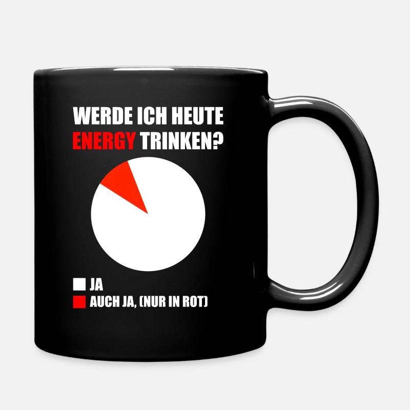 Energidryck som säger gåva - Enfärgad mugg - svart