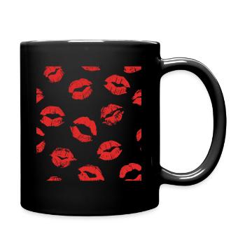 Baiser Baiser Bouche Lèvres Langue Amour - Mug uni - noir - Droite