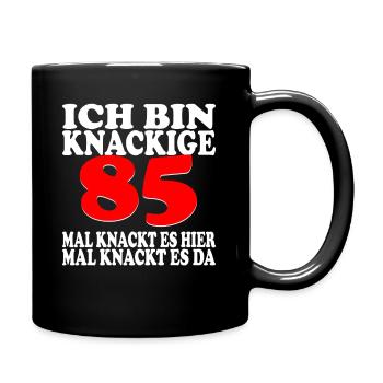 85 Jahre 85 Geburtstag Birthday Geschenk - Tasse einfarbig - Schwarz - Rechts