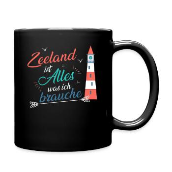 Zeeland Strand Urlaub Holland - Tasse einfarbig - Schwarz - Rechts