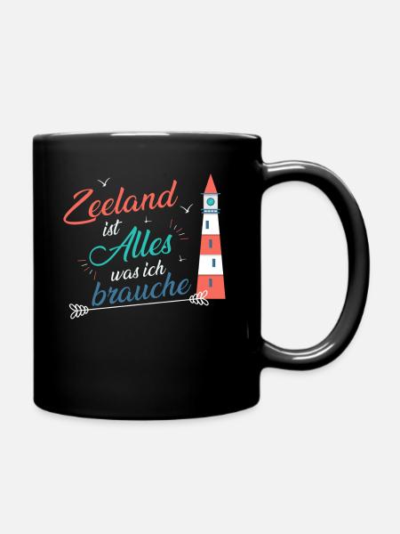 Zeeland Strand Urlaub Holland - Tasse einfarbig - Schwarz