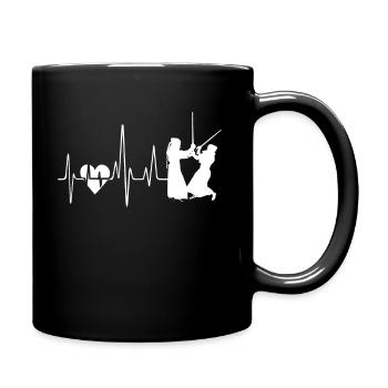 Kendo Kendo Heartbeat - Mug uni - noir - Droite