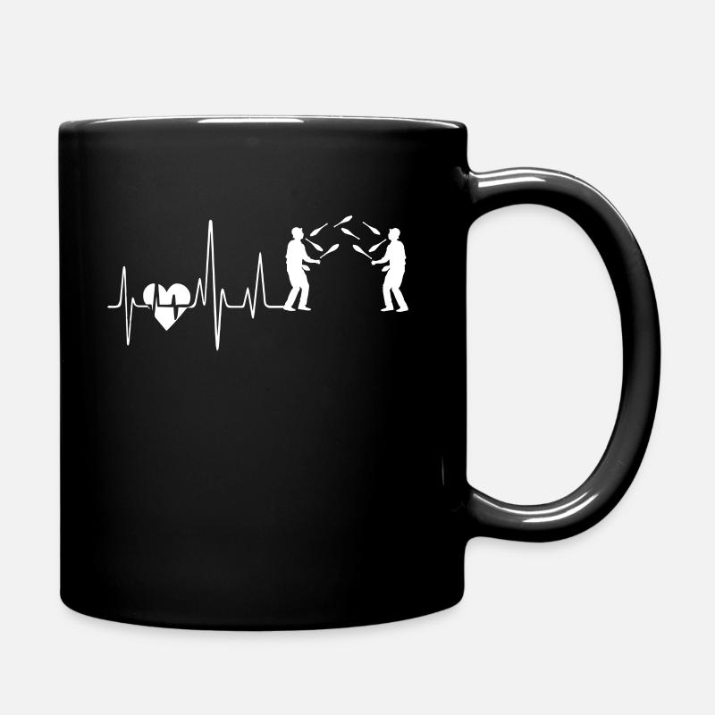 Jonglieren Jonglieren Herzschlag - Tasse einfarbig - Schwarz