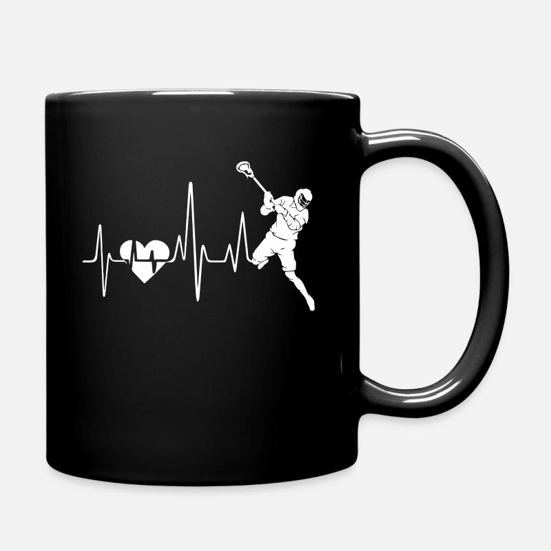 Lacrosse Lacrosse Herzschlag - Tasse einfarbig - Schwarz