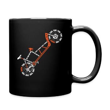Cargo Bike Cargo Bike Anatomy Holland Bike Gift - Full Colour Mug - black - Right