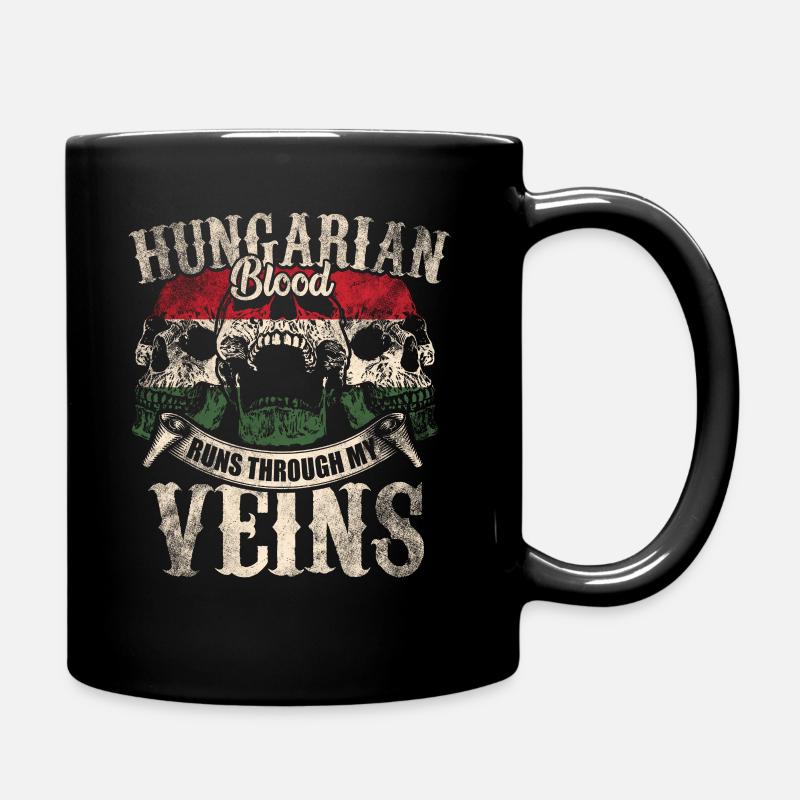 Ungarisches Blut fliesst durch meine Adern - Tasse einfarbig - Schwarz