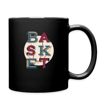 Basket - Basketball - Tasse einfarbig - Schwarz - Rechts