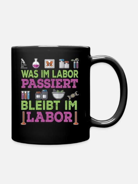 Biologie - Was Im Labor Passiert Bleibt Im Labor - Tasse einfarbig - Schwarz
