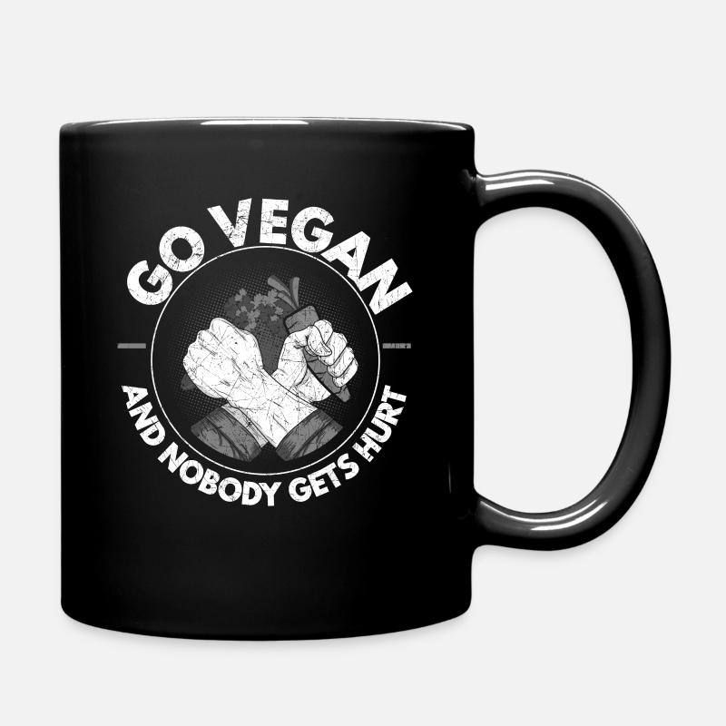 Go vegan and nobody gets hurt veganer Vegetarier - Tasse einfarbig - Schwarz