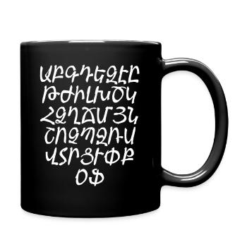 Armenian alphabet - Full Colour Mug - black - Right