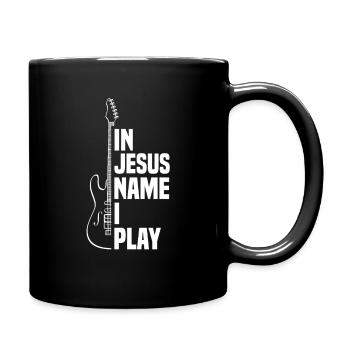 Guitare jésus - Mug uni - noir - Droite