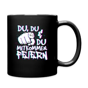 Techno Rave EDM Electronic Dubstep D&B - Tasse einfarbig - Schwarz - Rechts