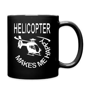 Hélicoptère voler cadeau pilote d'hélicoptère - Mug uni - noir - Droite