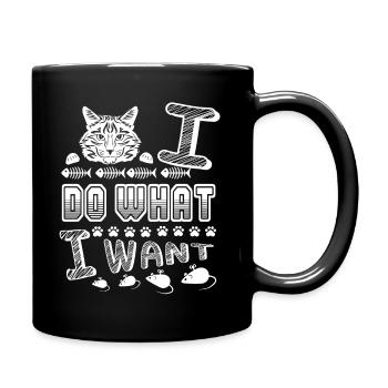 Maine Coon Maine Coon Ich mache was ich will - Tasse einfarbig - Schwarz - Rechts