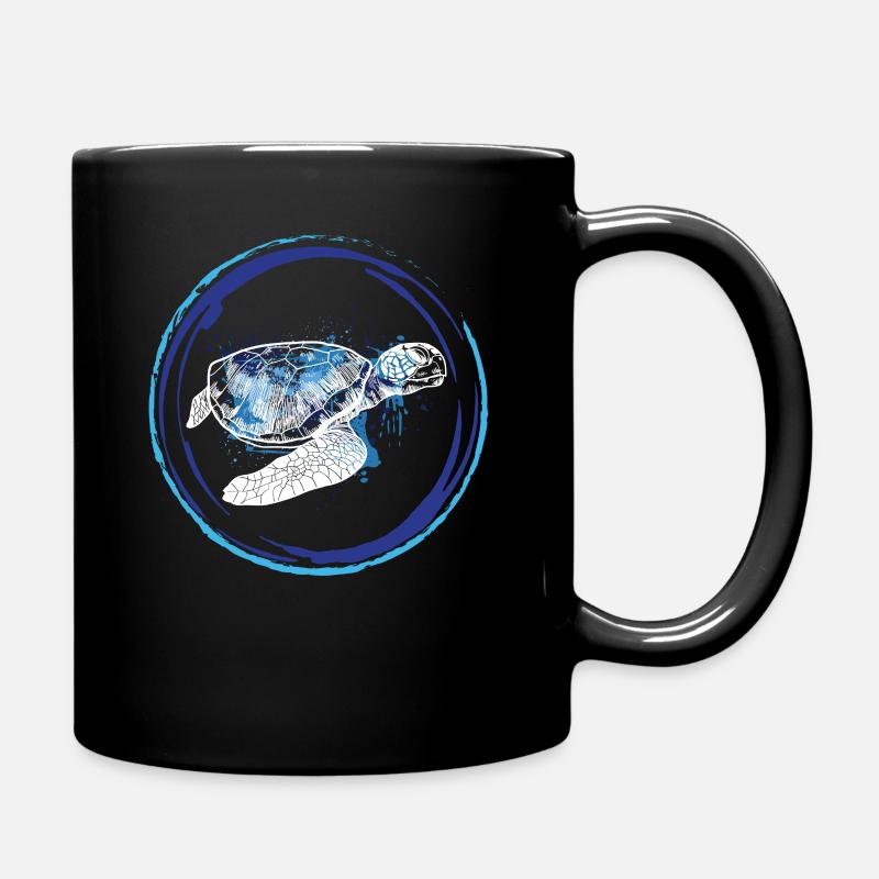 Schildkröte Ozean Kinder - Tasse einfarbig - Schwarz