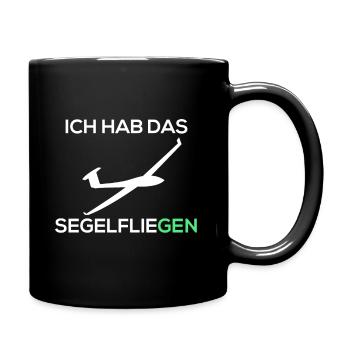 segelflieGEN spruch lustig tshirt geschenk witzig - Tasse einfarbig - Schwarz - Rechts