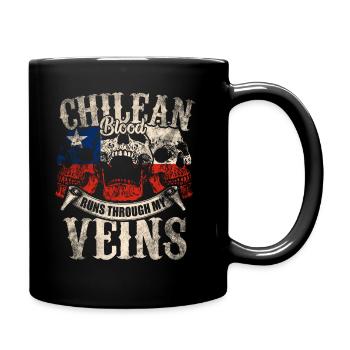 Chilean blood flows through my veins - Full Colour Mug - black - Right