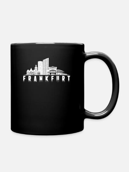 Frankfurter Skyline Frankfurt Am Main Stadt Motiv - Tasse einfarbig - Schwarz