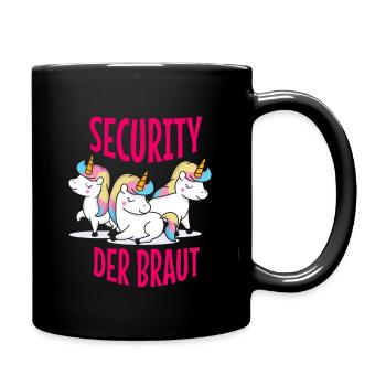 Security of the bride JGA hen party - Full Colour Mug - black - Right