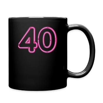 40e anniversaire - Mug uni - noir - Droite