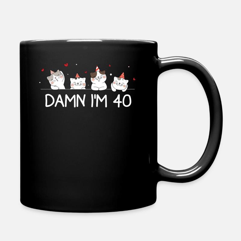 40. Geburtstag - Tasse einfarbig - Schwarz
