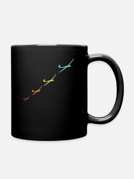 segelflug vintage tshirt geschenk - Tasse einfarbig - Schwarz
