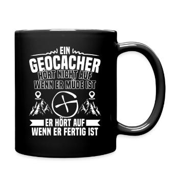 Geochaching Geochache Geocacher Geocach Geocachen - Tasse einfarbig - Schwarz - Rechts