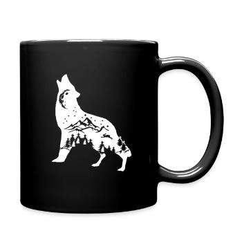wolf - Full Colour Mug - black - Right
