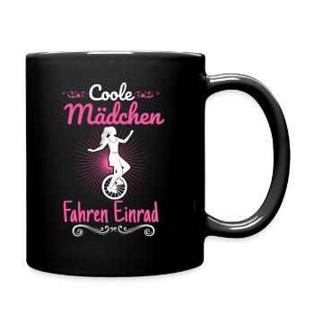 Des filles cool font des monocycles - Mug uni - noir - Droite