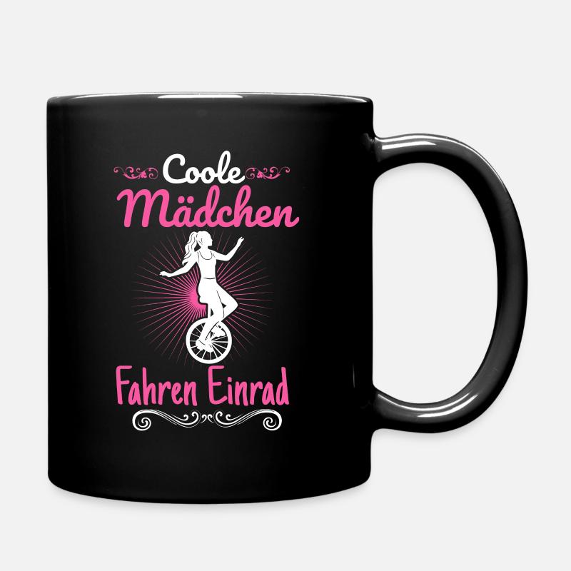 Coole Mädchen fahren Einrad - Tasse einfarbig - Schwarz