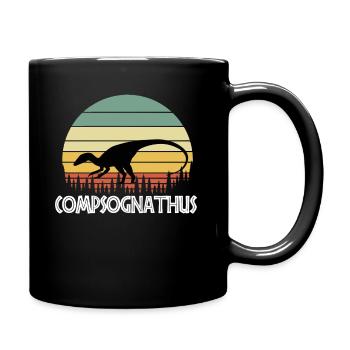 Compsognathus - Full Colour Mug - black - Right
