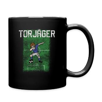 Torjäger Dabbing Fußball Geschenk Jungen - Tasse einfarbig - Schwarz - Rechts