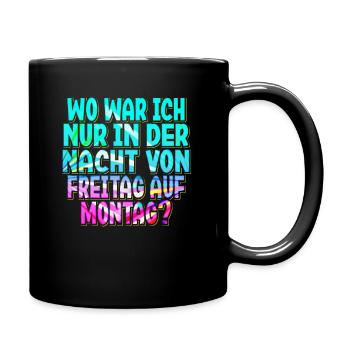 Techno Rave EDM Electronic Dubstep D&B - Tasse einfarbig - Schwarz - Rechts