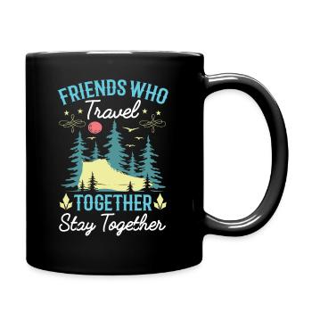 Mountains vacation adventure travel gift - Full Colour Mug - black - Right