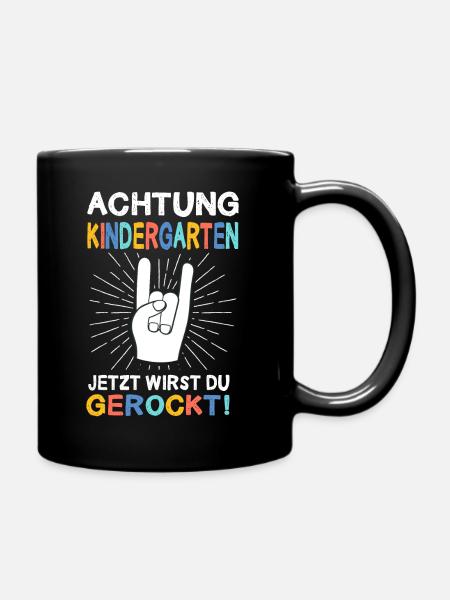 Kindergarten 2020 Achtung Ich Komme Kinder Rock - Tasse einfarbig - Schwarz